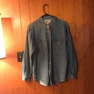 Oversized vintage denim button down
